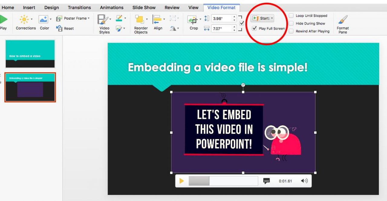 insert a youtube video into powerpoint 2010 for mac